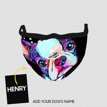 Personalized Dog Gift Idea - Colorful French Bull Dog's Face For Dog Lovers - Cloth Mask